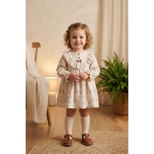 Cantoy Çiçek Desenli Vintage Müslin Bebek Elbisesi