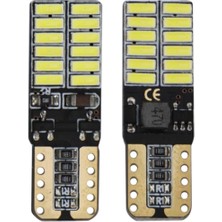 Carub Park Ampulü Takım 2'li Dipsiz 24 LED Fiber Canbus T10 12V 5W Beyaz