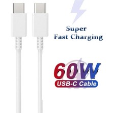 Mobil Go Samsung Galaxy Note 20 Ultra Uyumlu 60W Type C Hızlı Şarj Kablosu