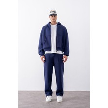 Gothamvibes Erkek Baggy Chill Lacivert Eşofman Altı