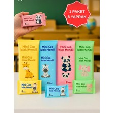 Evinizin Vitrini 1 Paket Içinde 8’li Mini Cep Mendili | Kompakt Tek Kullanımlık Islak Mendil – Seyahatlik
