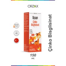 Orzax Ocean Çinko Bisglisinat 150 ml Muz Aromalı Şurup – Bağışıklık ve Cilt Sağlığı Takviyesi