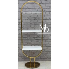 Md Vitrin Dekorasyon Gold Kaplama Dayanıklı Aksesuar Standı