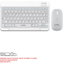 Mtl Taşınabilir Bluetooth Mini Klavye ve Mouse Seti | Tüm Işletim Sistemleriyle Uyumlu