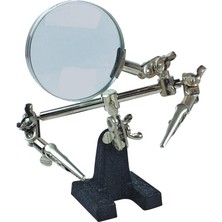 Karokstore Man 572, Büyüteç ve Kıskaçlı Mini Çalışma Standı, Gri