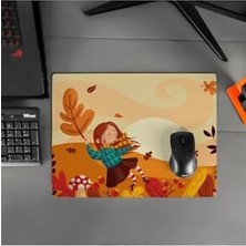 Karokstore Arkadaşa Hediye Sonbahar Tasarımlı 40X30 Mousepad - Mouse Pad - Fare Altlığı - Mouse Pad