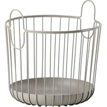 Karokstore Inu Sepet, Metal, Boz Kahverengi, 30 cm