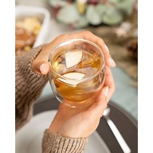 Karokstore Sorrento Çift Camlı 2'li Çay Bardağı Seti, Şeffaf, 240 ml