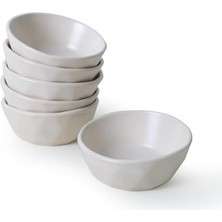 Karokstore Mat Krem Kristal Çerezlik/sosluk 12 cm 6 Adet 950