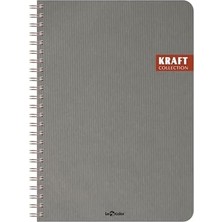 Karokstore Le Ofis Defter Spiralli Çizgili Gri