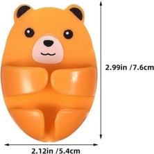 Karokstore May's Nest May’s Nest Sevimli Hayvan Figürlü Fiş Tutucu Askı – 4’lü Yapışkanlı Duvar Askısı Seti (Delmeden Montaj, Renkli ve Dayanıklı)