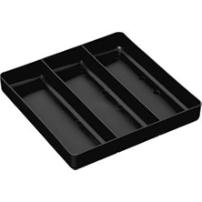 Karokstore Ernst Manufacturing Üretim Düzenleyici Tepsi, 3 Bölmeli, Siyah