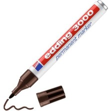 Karokstore 3000 Kalıcı Marker Koyu Kahverengi 1 Kalem Yuvarlak Uç 1,5-3 mm Hızlı Kuruyan Kalıcı Marker Suya Dayanıklı, Silinmeye Dayanıklı Karton, Plastik, Ahşap, Metal Için Evrensel