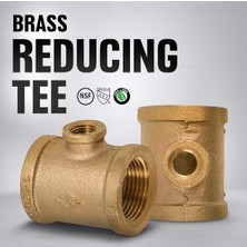 Karokstore Giant CSSU0120 1/2 Inç x 1/4 Inç. Kurşunsuz Azaltıcı T Dişi Dişli Bağlantı Uçları ile Iki Boyut, Pirinç Yapı, Daha Yüksek Korozyon Direnci Ekonomik ve Kolay Kurulum, 14