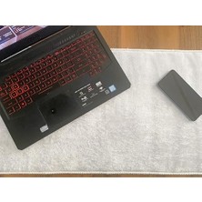 Karokstore Mikrofiber Dekoratif Mouse Pad, 7mm Kalınlık, Kaygansız Taban, Leke Tutmaz, Su Geçirmez, Ofis Aksesuarı (Gri, 40X80CM)