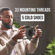 Karokstore Telefon Kafesi Manyetik Mobil Film Kafesi 1/4 Inç ve 3/8 Inç Dişli ve Cold Shoe-Montaj Yuvaları (Magsafe Uyumlu)