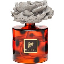 Karokstore 500 ml Kahverengi Leopar Desenli Cam Şişe Seramik Taşlı Dark Oda Kokusu