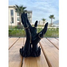 Karokstore El Şeklinde Yüzük & Takı Standı (Siyah)