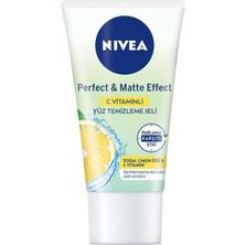 Karokstore Nıvea Yüz Temizleme Jeli Perfect&matte 50ML, C Vitamini, Limon Özü, Matlaştırıcı Etki, Parlama Kontrolü