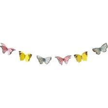 Karokstore Talking Tables Guirlande Féerique, 3 M, Papillons, Plastique Multicolore, Décoration Idéale Pour Anniversaire, Filles