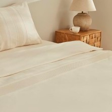 Karokstore Sesy Armürlü Çift Kişilik Nevresim Takımı Ekru