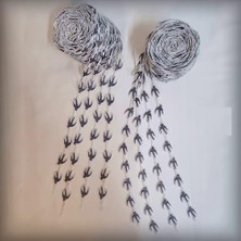 Karokstore Kırlangıç Motifli Şerit Nakış Modeli | Nakış Aksesuar (6 Metre)