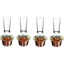 Karokstore Uzun Bardak ve Bakır Ehlikeyf Seti 4 Kişilik