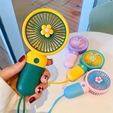 Karokstore Şarjlı El Fanı Taşınabilir Mini USB Fan Portatif Vantilatör Yeşil