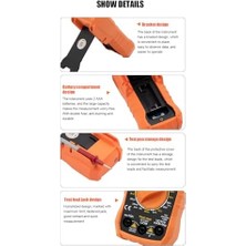 Karokstore VC203 Ölçü Aleti Multimetre Avometre Ncv Işıklı Ekran El Feneri Isı Ölçer