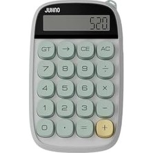 Karokstore Junno Kompakt Hesap Makinesi, LCD Ekran, Mint Yeşili Tuşlar, 14.8 x 9.2 cm