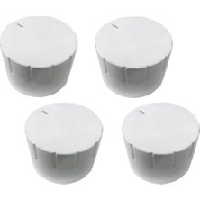 Karokstore Uyumlu Beyaz Setüstü Ocak Düğme Seti, 4 Parça