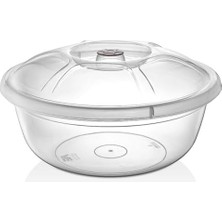 Karokstore Şeffaf Plastik Hamur Leğeni, Kapaklı, (15 Litre)