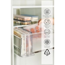 Karokstore - Nora 2'li 1.2 Litre Küçük Boy Açık Gri Saklama Kabı