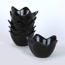 Karokstore Mat Siyah Zambak Çerezlik/sosluk 12 cm 6 Adet