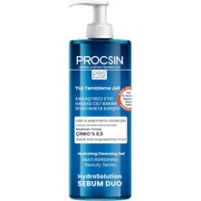 Karokstore Procsın Hydro Solution Akne Karşıtı & Yağ Dengeleyici Yüz Temizleme Jeli, Çinko & Salisilik Asit, Derinlemesine Temizlik & Sebum Kontrolü, 400 ml