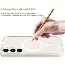 Karokstore Labs Galaxy S24 Plus ile Uyumlu (6.7 Inç) Magsafe Uyumlu Air Hybrid Darbe Emici Tpu + Pc Şeffaf Kılıf
