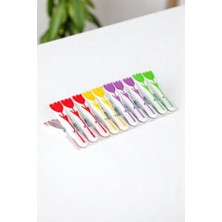 Karokstore Lale Desenli Silikon Mandal, Beyaz, 30 Adet