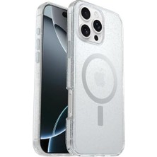 Karokstore Symmetry Serisi Şeffaf Magsafe Şeffaf Kılıf 16 Pro Max Uyumlu Darbeye ve Düşmeye Karşı Koruyucu Koruyucu Kılıf, Stardust
