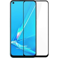 Karokstore Oppo A92 Tam Kaplayan Temperli Cam Ekran Koruyucu Siyah