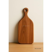 Karokstore Modern Akasya Ağacı Kesme Tahtası 39X19 cm Ergonomik Asılabilir Saplı Doğal Ahşap Bıçak Dostu Dayanıklı Servis Sunum Tahtası Mutfak Için Şık Tasarım