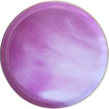 Karokstore Posh Desen Pembe Düz Tabak 28CM