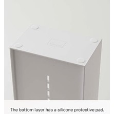 Karokstore 5603 Tower Makyaj Saklama Kabı, Beyaz, Abs Reçine/silikon, Minimalist Tasarım