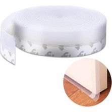 Karokstore ‎monte Lua 3 Metre Şeffaf Silikon Izolasyon Bandı | Kendinden Yapışkanlı Fitil | Kapı Altı, Cam, Pencere, Duşakabin Için | Rüzgar, Toz, Soğuk ve Ses Yalıtım Şeridi