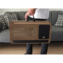 Karokstore Axolotl Telefon ve Tablet Bölmeli Minderli Laptop Sehpası Notebook Bilgisayar Çalışma Masası, Antik Meşe