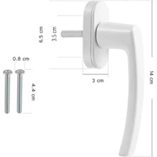 Karokstore Pvc Pimapen Pencere Kolu Balkon Sürme Kapı Kolu (2, Koyu Kahverengi)