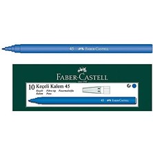 Karokstore Iğne Uçlu Keçeli Kalem Seti, 10’lu, Mavi Renk, Havalandırmalı Kapak, Kağıt ve Karton Yüzeyler Için Uygun