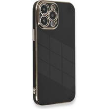 Karokstore 12 Pro Max Için Kılıf Olive Plated Siyah [ 12 Pro Max ile Uyumlu Kılıf - Siyah]