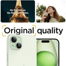 Karokstore 15 / 15 Plus / 14 / 14 Plus ile Uyumlu Kamera Lens Camı Koruyucu Kolay Kurulum Glas.tr Ez Fit Optik Pro (2 Adet) Green - AGL07169