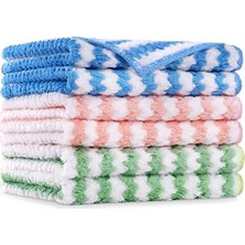 Karokstore Mikrofiber Temizleme Bezleri, 6 Adet Süper Emici Mikrofiber Temizleme Bezi, Yeniden Kullanılabilir Mikrofiber Bulaşık Bezleri, Ev, Mutfak Için Çok Amaçlı Temizlik Havluları, Boyut 25 x 25 cm