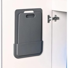 Karokstore Pro Kitchen Serisi Dolaba & Fayansa Yapışkanlı Hazneli 2'li Kesme Tahtası Silikon